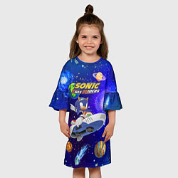 Платье клеш для девочки Sonic Free Riders - Hedgehog - Racer, цвет: 3D-принт — фото 2