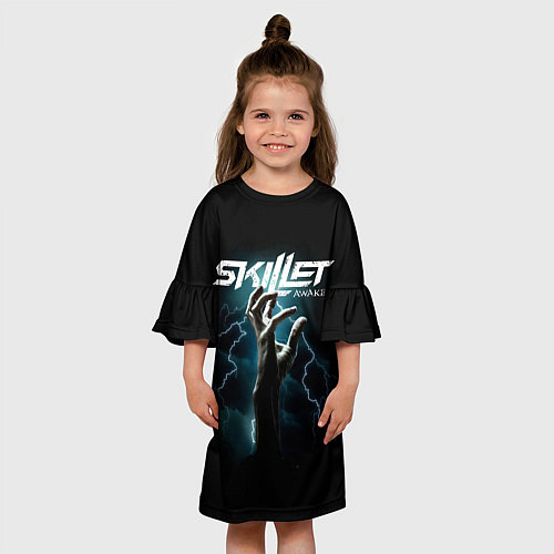 Детское платье Группа Skillet / 3D-принт – фото 3