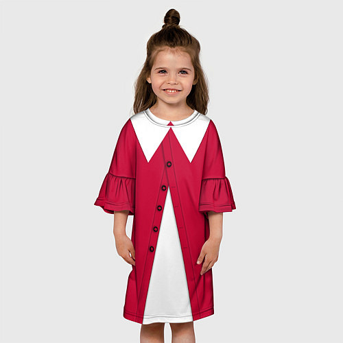 Детское платье Новогодний костюм Буратино Красная курточка / 3D-принт – фото 3