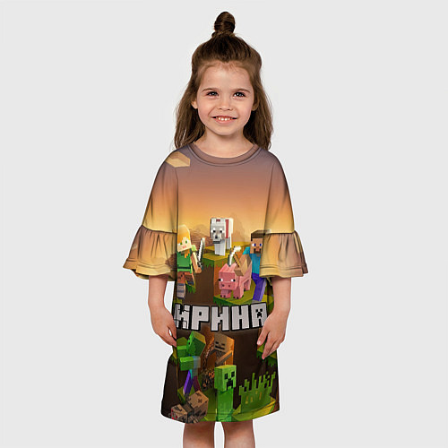Детское платье Ирина Minecraft / 3D-принт – фото 3