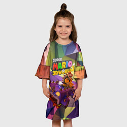 Платье клеш для девочки Точило Боузера - Super Mario 3D World, цвет: 3D-принт — фото 2