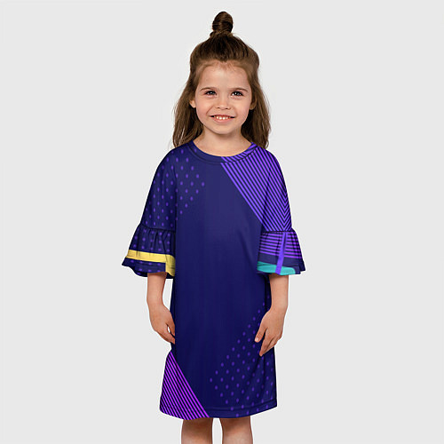 Детское платье Линии и точки / 3D-принт – фото 3