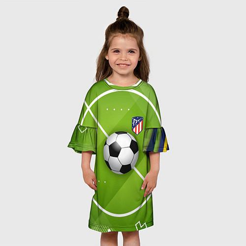 Детское платье Atletico madrid Мяч / 3D-принт – фото 3