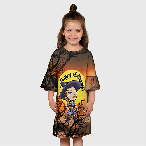 Детское платье Happy Halloween - Witch / 3D-принт – фото 3