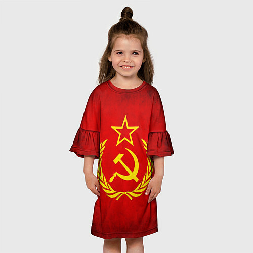 Детское платье СССР - старый флаг / 3D-принт – фото 3