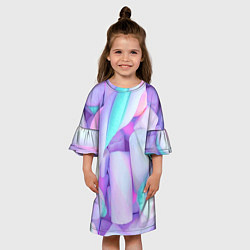 Платье клеш для девочки Необычные конфеты, цвет: 3D-принт — фото 2