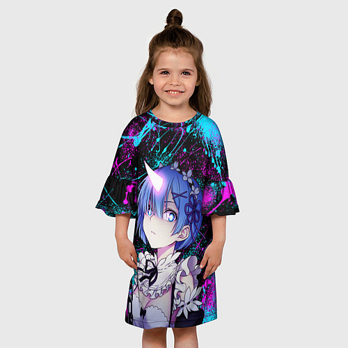 Детское платье РеЗеро - Неоновые краски - Рем / 3D-принт – фото 3