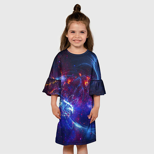 Детское платье Абстрактное космическое пространство / 3D-принт – фото 3