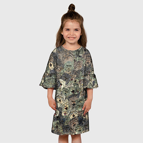 Детское платье Мануловый камуфляж / 3D-принт – фото 3