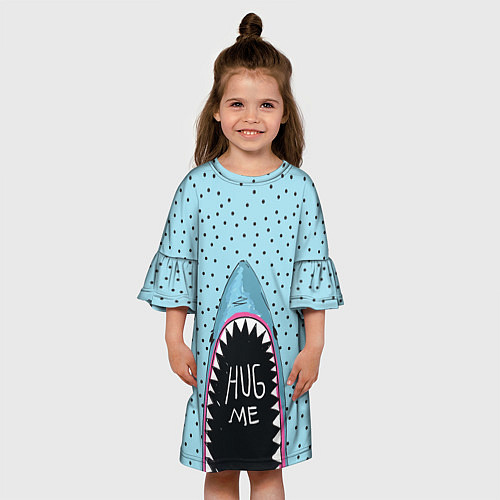 Детское платье Акула просит обнимашек / 3D-принт – фото 3