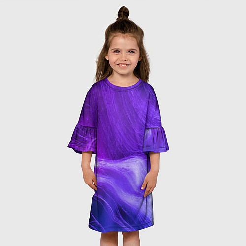Детское платье Неоновые волны / 3D-принт – фото 3