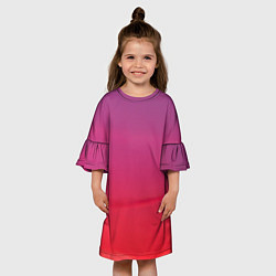Платье клеш для девочки Красное небо, цвет: 3D-принт — фото 2