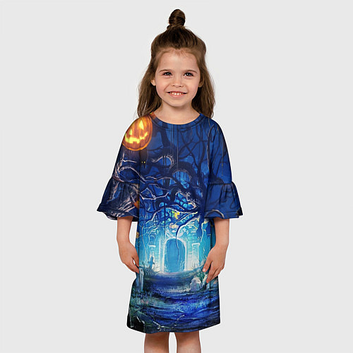 Детское платье Ночь Halloween / 3D-принт – фото 3