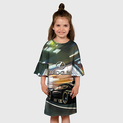 Детское платье Lexus - скорость режим / 3D-принт – фото 3