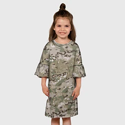 Платье клеш для девочки Мультикам камуфляж, цвет: 3D-принт — фото 2