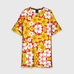 Платье клеш для девочки Hawaiian kaleidoscope, цвет: 3D-принт