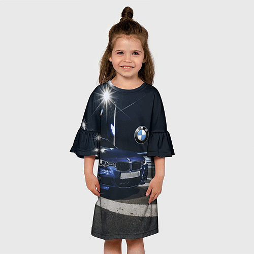 Детское платье BMW на ночной трассе / 3D-принт – фото 3