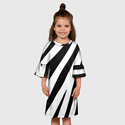 Платье клеш для девочки Камуфляж зебры, цвет: 3D-принт — фото 2