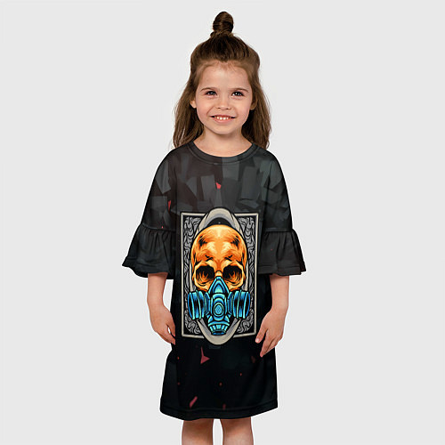 Детское платье Череп в распираторе / 3D-принт – фото 3