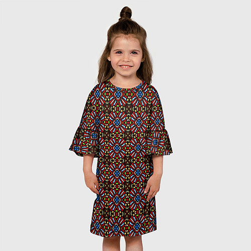 Детское платье Витражи - круглые / 3D-принт – фото 3