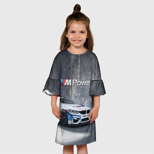 Детское платье BMW M4 GT4 - racing team - motorsport / 3D-принт – фото 3