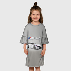 Платье клеш для девочки BMW Z4 GT3 - Motorsport - racing team, цвет: 3D-принт — фото 2