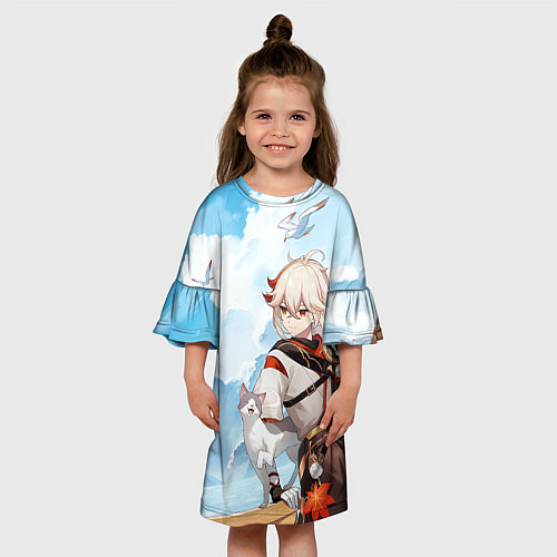 Детское платье Кадзуха и кот / 3D-принт – фото 3