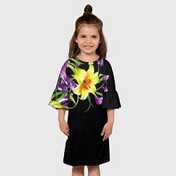 Платье клеш для девочки Лилии, цвет: 3D-принт — фото 2