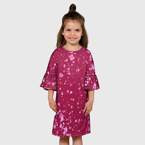 Детское платье Текстура Розовый взрыв / 3D-принт – фото 3