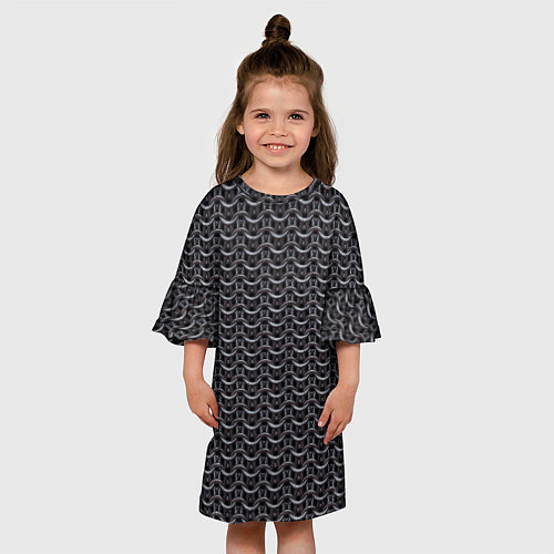Детское платье Кольчуга карбон проволока / 3D-принт – фото 3