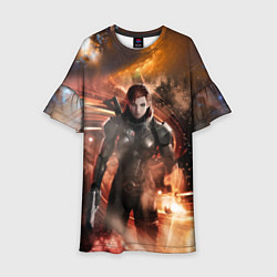 Платье клеш для девочки Mass Effect N7 - Jane Shepard, цвет: 3D-принт
