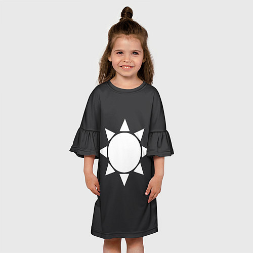 Детское платье Белое солнце узор / 3D-принт – фото 3
