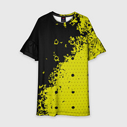 Платье клеш для девочки Black & Yellow, цвет: 3D-принт