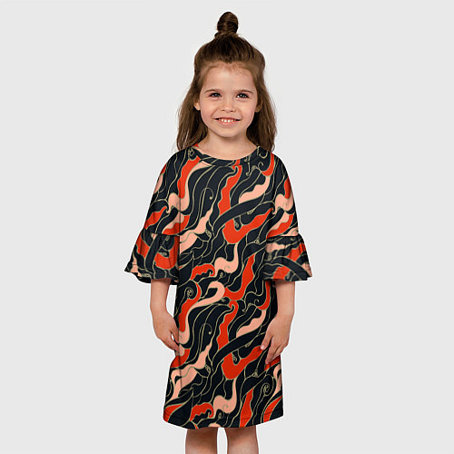 Детское платье Japanese pattern / 3D-принт – фото 3
