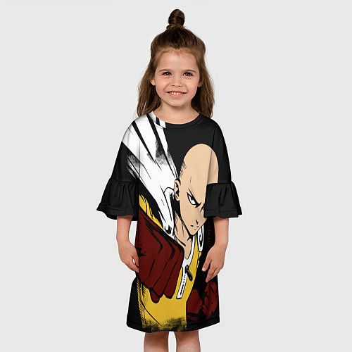 Детское платье Ванпанчмен-лысый герой / 3D-принт – фото 3