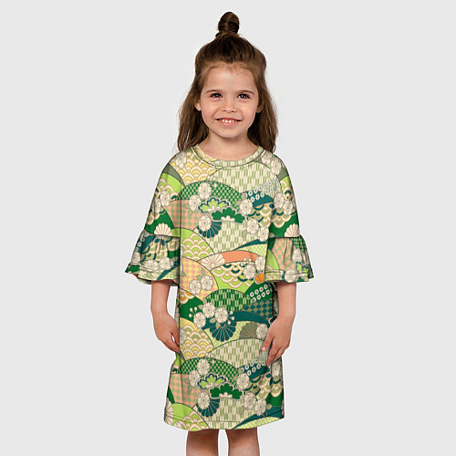 Детское платье Green fields / 3D-принт – фото 3