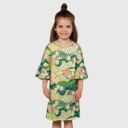 Платье клеш для девочки Green fields, цвет: 3D-принт — фото 2