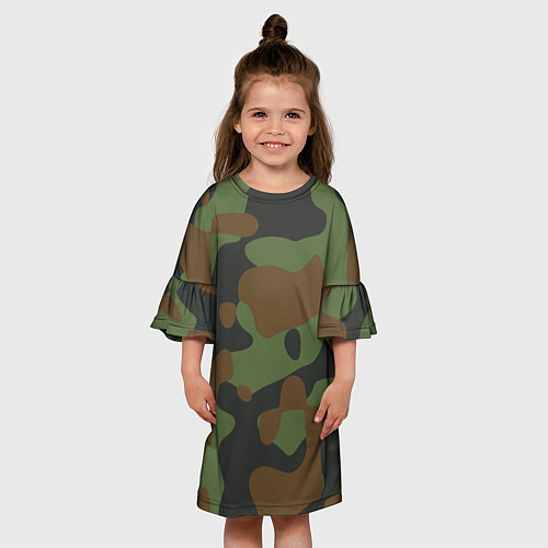 Детское платье Камуфляж ВСР-93 крупный / 3D-принт – фото 3