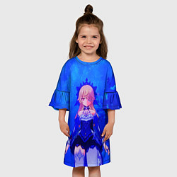 Платье клеш для девочки Фишль Геншин Импакт, цвет: 3D-принт — фото 2