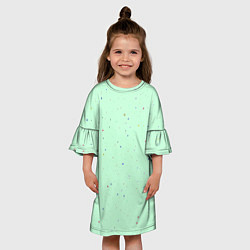Платье клеш для девочки Текстура мягкость, цвет: 3D-принт — фото 2