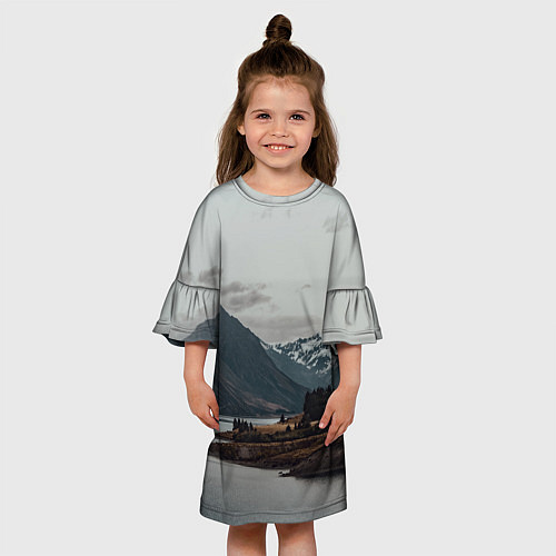 Детское платье Островoк на озере / 3D-принт – фото 3