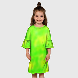 Платье клеш для девочки Цвет сочное яблоко, цвет: 3D-принт — фото 2