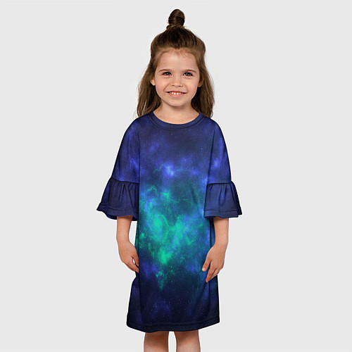 Детское платье Космический пейзаж во Вселенной / 3D-принт – фото 3