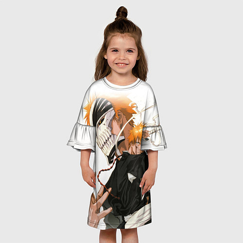 Детское платье Куросаки в облике пустого - белый / 3D-принт – фото 3