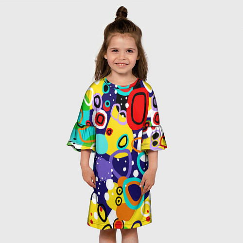 Детское платье Радужный паттерн / 3D-принт – фото 3