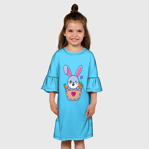 Детское платье Кролик Символ года 2023 / 3D-принт – фото 3