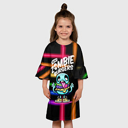 Платье клеш для девочки Zombie burgers - Pop Art, цвет: 3D-принт — фото 2