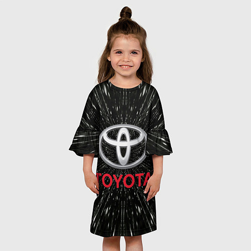 Детское платье Тойота, эмблема, автомобильная тема / 3D-принт – фото 3