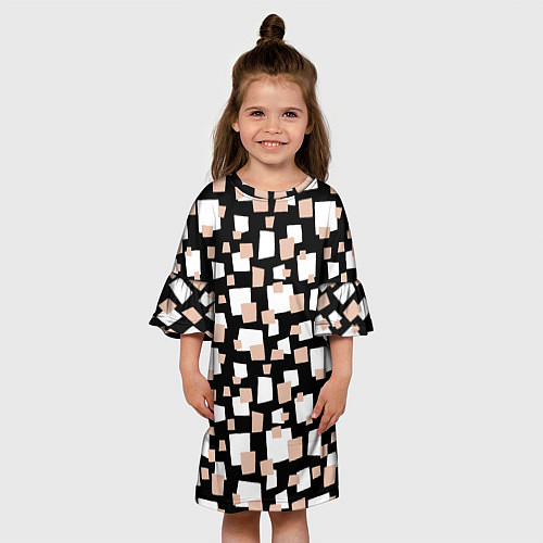 Детское платье Геометрические фигуры разных размеров / 3D-принт – фото 3
