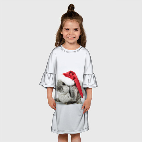 Детское платье Рождественский кролик - 2023 / 3D-принт – фото 3